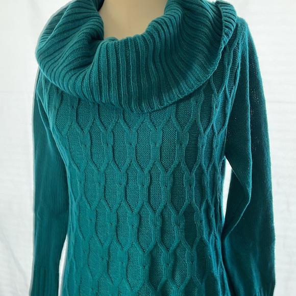 Women’s Willow Cowl Tangier Teal Turtleneck Sweater NWT Sz S - Picture 4 of 15